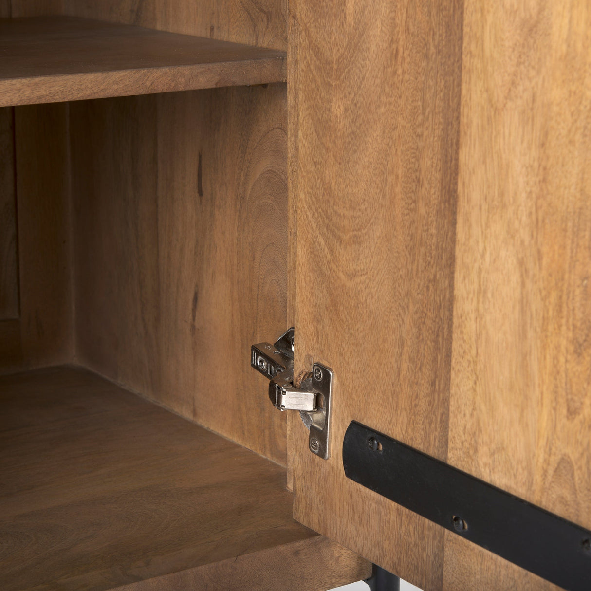 Cairo 36.0L x 19.5W x 36.0H 2 Door Wood and Metal Cabinet by Mercana at Eve Furniture