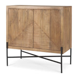 Cairo 36.0L x 19.5W x 36.0H 2 Door Wood and Metal Cabinet by Mercana at Eve Furniture
