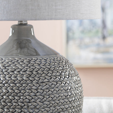 Cairo Grey Table Lamp by Crestview at Eve Furniture