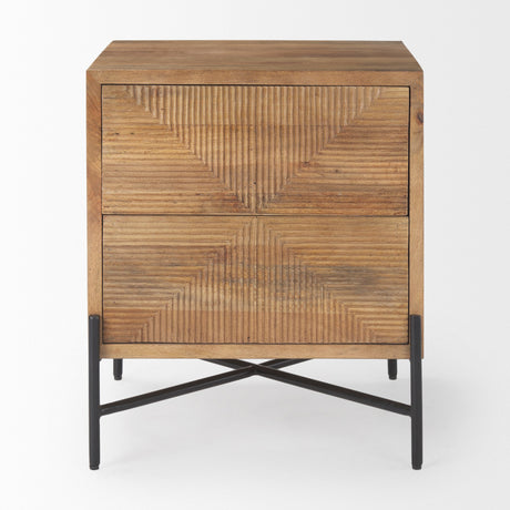 Cairo Wood 2 Drawer Accent table by Mercana at Eve Furniture