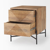 Cairo Wood 2 Drawer Accent table by Mercana at Eve Furniture