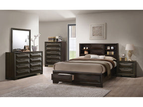 Caistor Espresso Queen 4-Piece Bedroom Set by Furniture of America at Eve Furniture