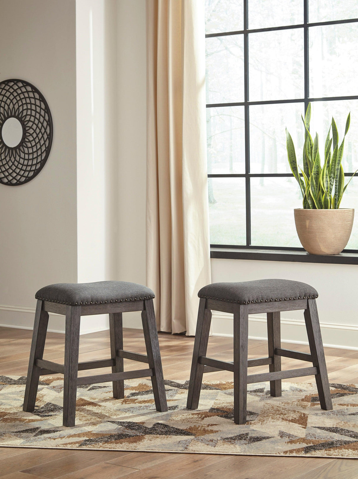 Caitbrook Gray 5-Piece Counter Height Set with Stools by Ashley at Eve Furniture