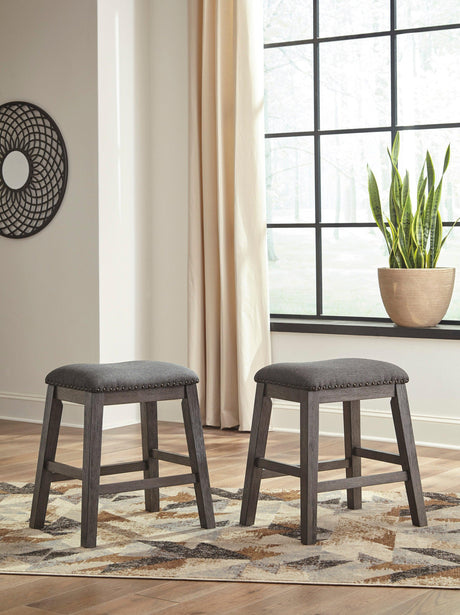 Caitbrook Gray 5-Piece Counter Height Set with Stools by Ashley at Eve Furniture