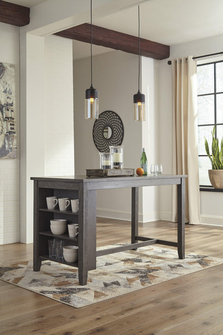 Caitbrook Gray 5-Piece Counter Height Set with Stools by Ashley at Eve Furniture