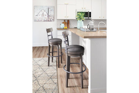 Caitbrook Gray Bar Height Barstool by Ashley at Eve Furniture