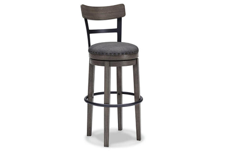 Caitbrook Gray Bar Height Barstool by Ashley at Eve Furniture