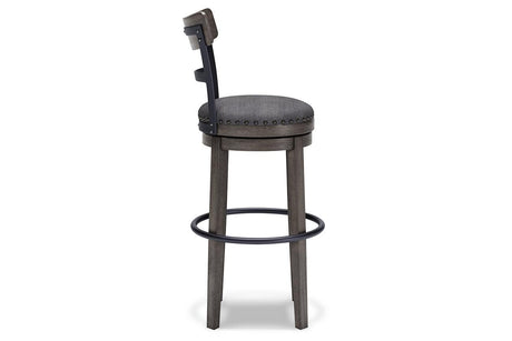 Caitbrook Gray Bar Height Barstool by Ashley at Eve Furniture