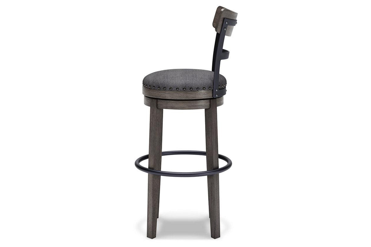 Caitbrook Gray Bar Height Barstool by Ashley at Eve Furniture
