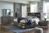 Caitbrook Gray Bookcase Storage Platform Bedroom Set by Ashley at Eve Furniture