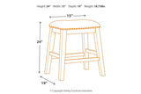 Caitbrook Gray Counter Height Upholstered Barstool, Set of 2 by Ashley at Eve Furniture