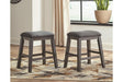 Caitbrook Gray Counter Height Upholstered Barstool, Set of 2 by Ashley at Eve Furniture