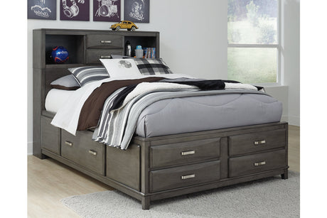 Caitbrook Gray Full Bookcase Storage Platform Bed by Ashley at Eve Furniture