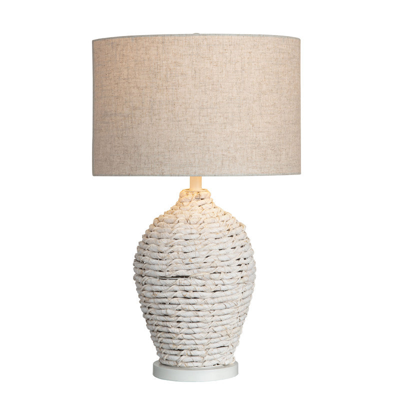 Cala Saona White Table Lamp by Crestview at Eve Furniture