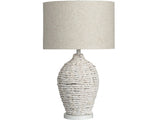 Cala Saona White Table Lamp by Crestview at Eve Furniture