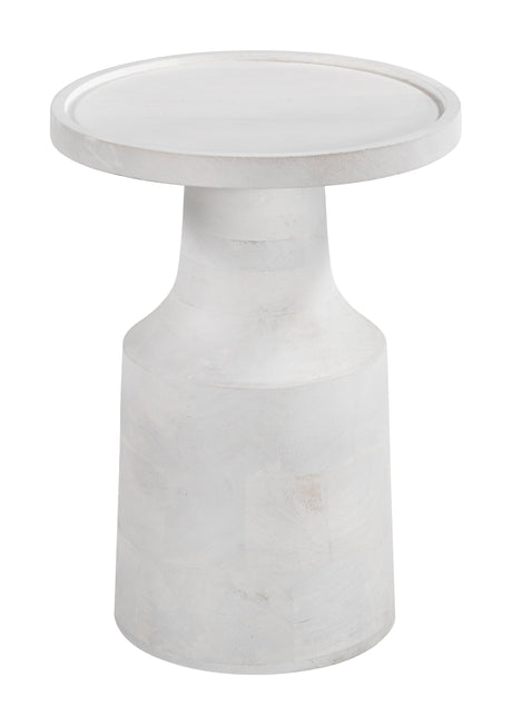 Cala White Side Table by Zuomod at Eve Furniture