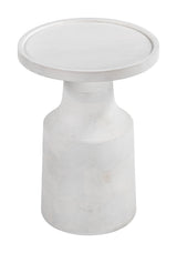 Cala White Side Table by Zuomod at Eve Furniture