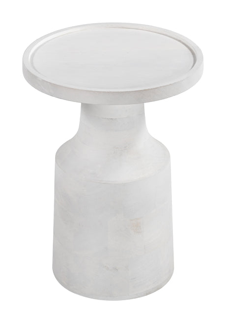 Cala White Side Table by Zuomod at Eve Furniture