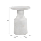 Cala White Side Table by Zuomod at Eve Furniture