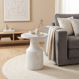 Cala White Side Table by Zuomod at Eve Furniture