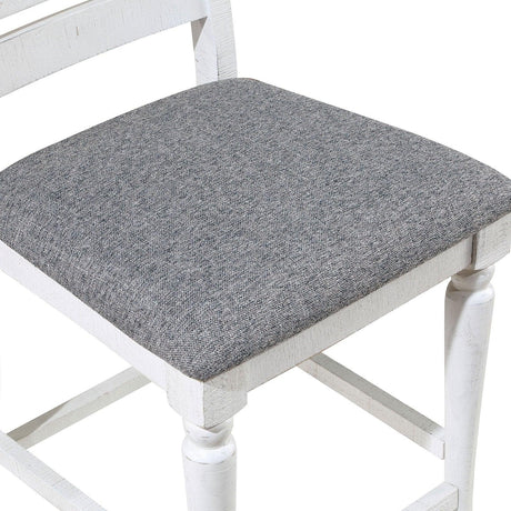 Calabria Antique White/Gray Counter Ht. Chair, Set of 2 by Furniture of America at Eve Furniture