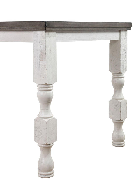 Calabria Antique White/Gray Counter Ht. Table by Furniture of America at Eve Furniture