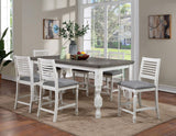 Calabria Antique White/Gray Counter Ht. Table by Furniture of America at Eve Furniture