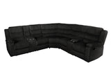 Calantha Black Manual Reclining Sectional by New Era Innovations at Eve Furniture