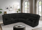 Calantha Black Manual Reclining Sectional by New Era Innovations at Eve Furniture