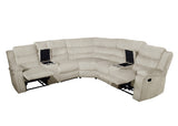 Calantha Cream Manual Reclining Sectional by New Era Innovations at Eve Furniture