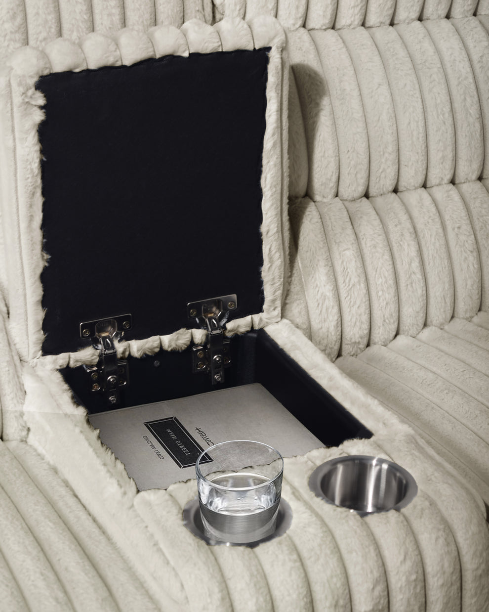 Calantha Cream Manual Reclining Sectional by New Era Innovations at Eve Furniture