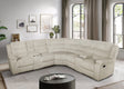 Calantha Cream Manual Reclining Sectional by New Era Innovations at Eve Furniture