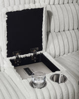 Calantha Grey Manual Reclining Sectional by New Era Innovations at Eve Furniture