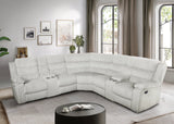 Calantha Grey Manual Reclining Sectional by New Era Innovations at Eve Furniture