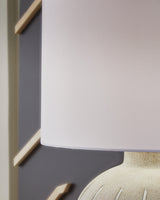 Calbert Warm Gray Table Lamp by Ashley at Eve Furniture