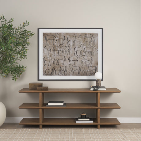 Caldo Brown Marble Base w/ Frosted Glass Globe Table Lamp by Mercana at Eve Furniture