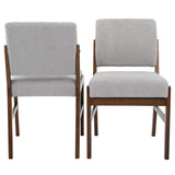 Caldwell Dining Chair Set of 2 - Light Grey Boucle by Ashcroft Imports at Eve Furniture