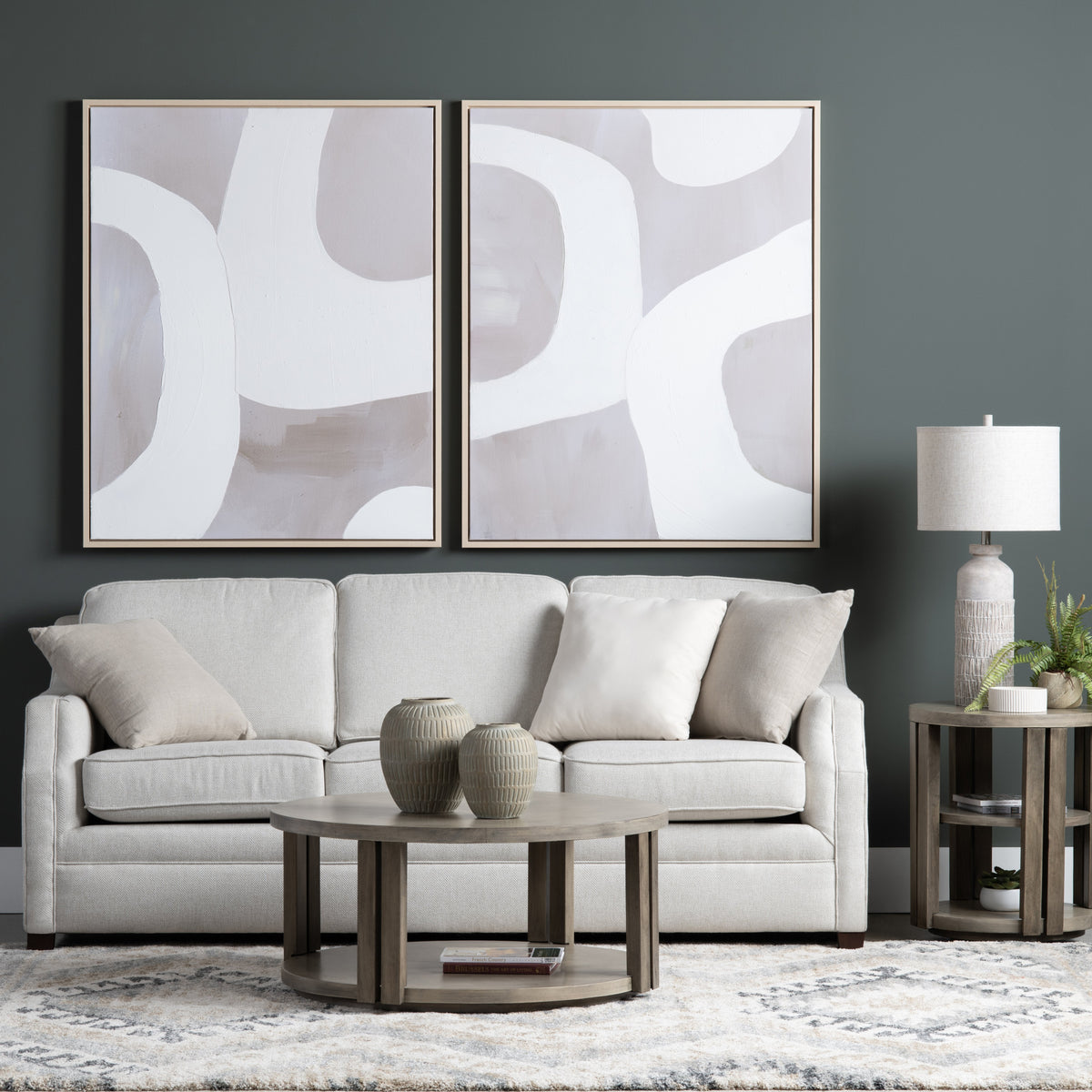 Caldwell Natural/White Canvas by Crestview at Eve Furniture