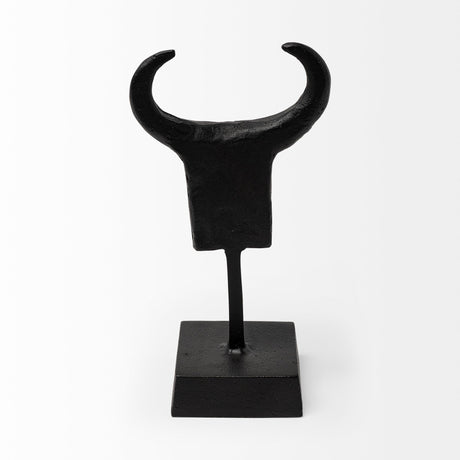 Caleb Black Metal Tribal Figurine by Mercana at Eve Furniture