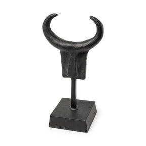 Caleb Black Metal Tribal Figurine by Mercana at Eve Furniture