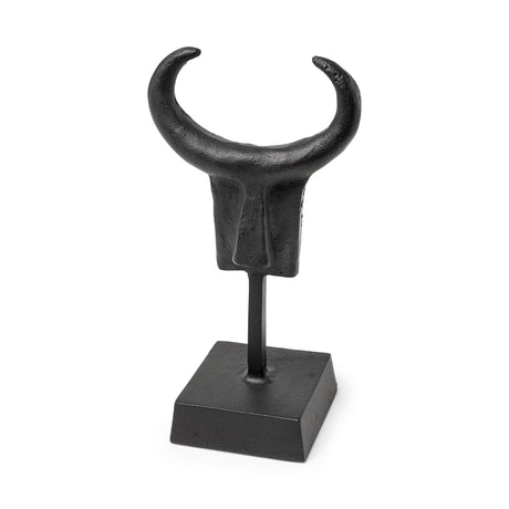 Caleb Black Metal Tribal Figurine by Mercana at Eve Furniture