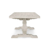 Caleb Dining Table - Distressed Ivory by Classic Home at Eve Furniture