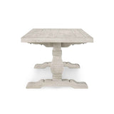 Caleb Distressed Ivory Rectangular Dining Table by Classic Home at Eve Furniture