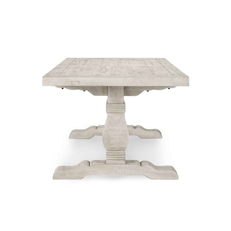 Caleb Distressed Ivory Rectangular Dining Table by Classic Home at Eve Furniture