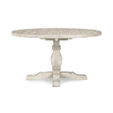 Caleb Distressed Ivory Round Dining Table by Classic Home at Eve Furniture