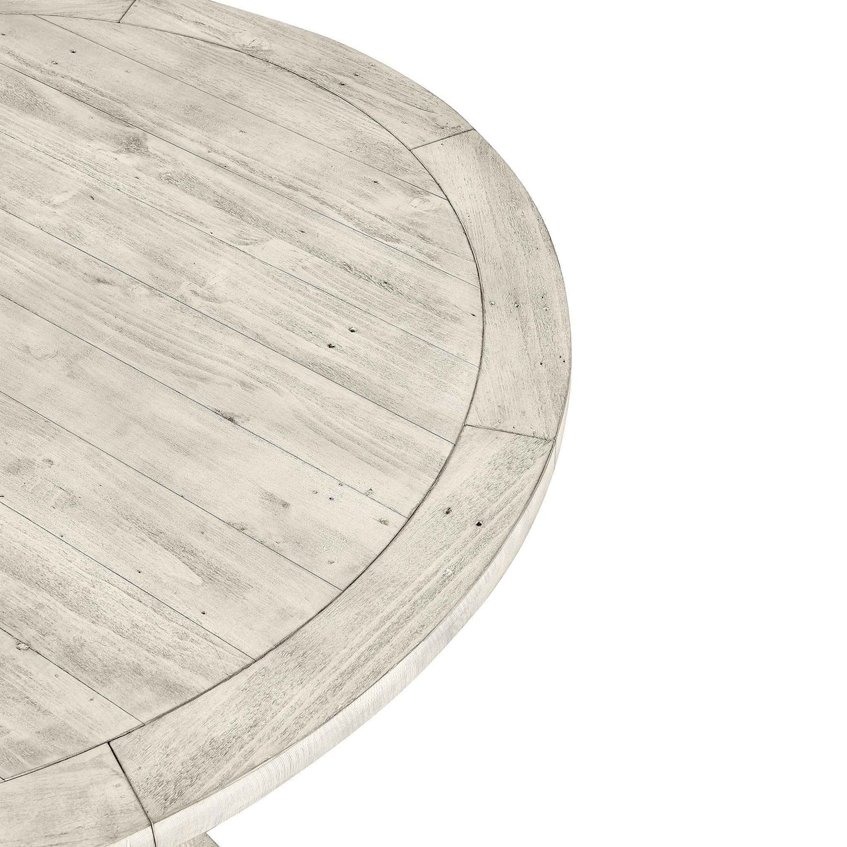 Caleb Distressed Ivory Round Dining Table by Classic Home at Eve Furniture