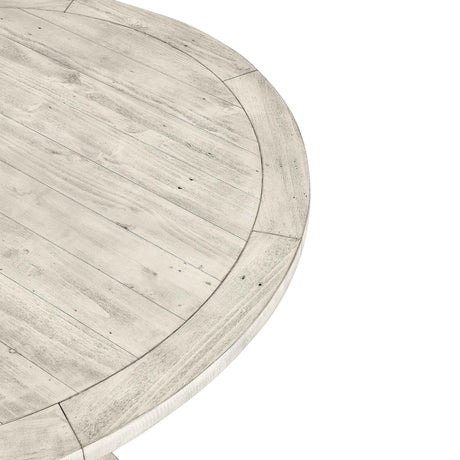 Caleb Distressed Ivory Round Dining Table by Classic Home at Eve Furniture