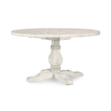 Caleb Distressed Ivory Round Dining Table by Classic Home at Eve Furniture