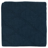 Caleb Hand Stitched Midnight Blue Quilt by Classic Home at Eve Furniture