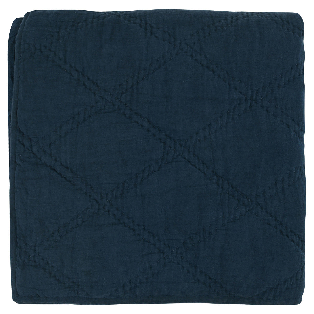 Caleb Hand Stitched Midnight Blue Quilt by Classic Home at Eve Furniture